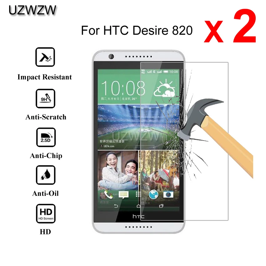 

2pcs For HTC Desire 820 Premium 2.5D 0.26mm Tempered Glass Screen Protector For HTC Desire 820 820u 820q 820mu Protective Glass