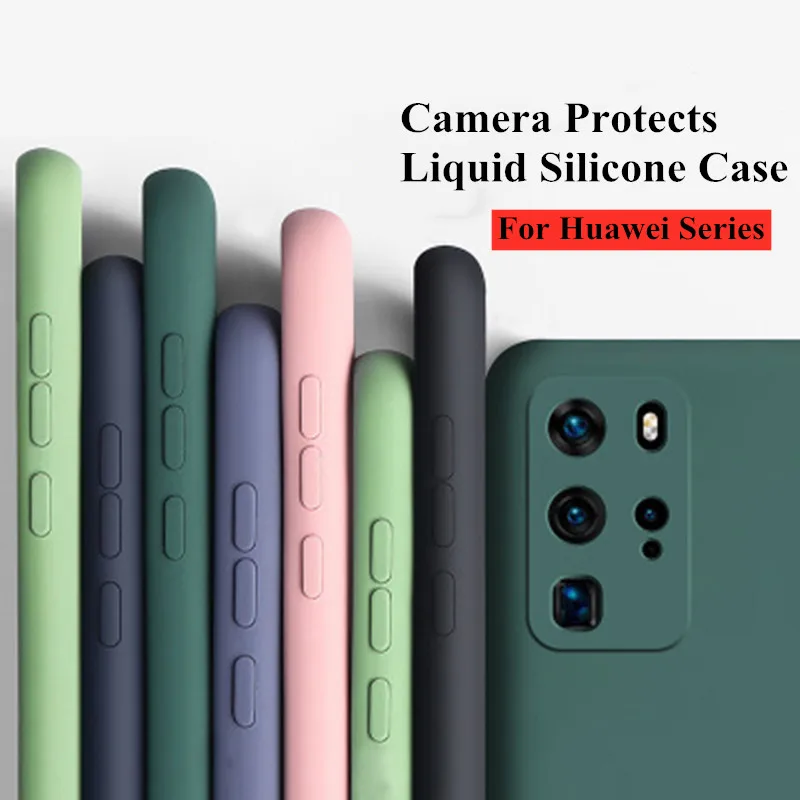 Жидкий силиконовый чехол для Huawei P40 P30 Pro P20 Mate 20 30 P40pro P мягкий Mate30 40 lite