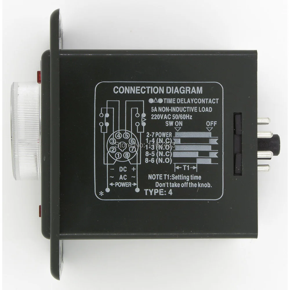 AH2 Y AC 110V on delay SPDT with SPDT instantaneous contact time relay