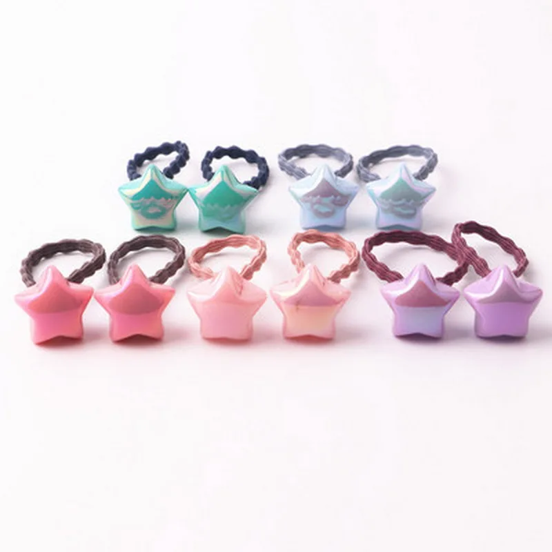10 teile/los Baby Süße Haar Zubehör Candy Farbe Kinder Elastische Haar Krawatten Seil Pferdeschwanz Ball Haarbänder Mädchen Haar Bands Großhandel – Detail 13