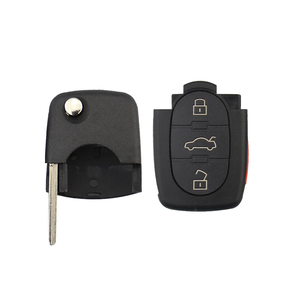 OkeyTech дистанционного ключа 315 МГц с ID48 чип для Audi A4 A6 A8 S4 S6 S8 4 кнопки 4D0837231P Uncut HU66 лезвие Выкидной ключ