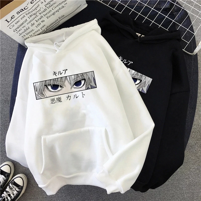 HXH Hunter X Hunter Hisoka Kurapika sudaderas con capucha de los hombres Killua Zoldyck diablo ojo sudaderas Anime Sudadera con capucha de Hip Hop Streetwear Tops hombre
