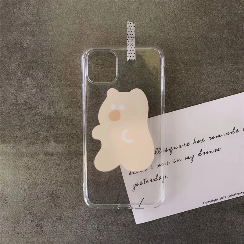 

Cream bear Korea for iphone 11 11Pro max case x xr xs max for iphone cover cheese bear soft tpu case for funda iphone 7plus 6 6s 8 7 plus transparent phone cases thin