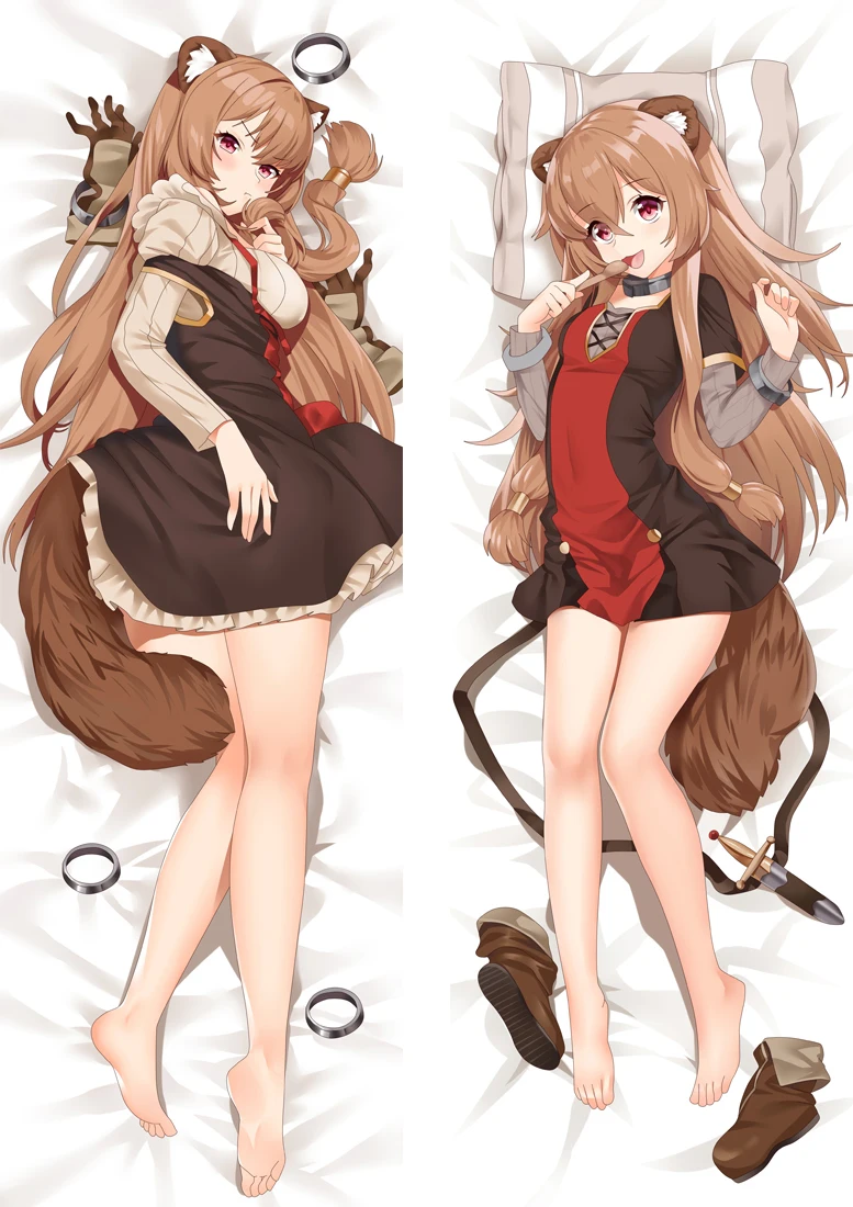 Чехол подушка для обнимания героев аниме Rising of The Shield Hero рафтала дакимакура чехол