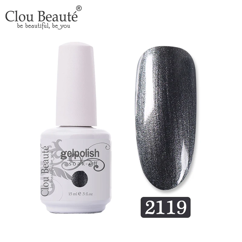 2119 Clou Beaute 15 мл Гель-лак для ногтей 131 чистые Зимние Цвета Длительный Гибридный гвоздь Гель-лак Hybird дизайн праймер для ногтей - Цвет: 2119