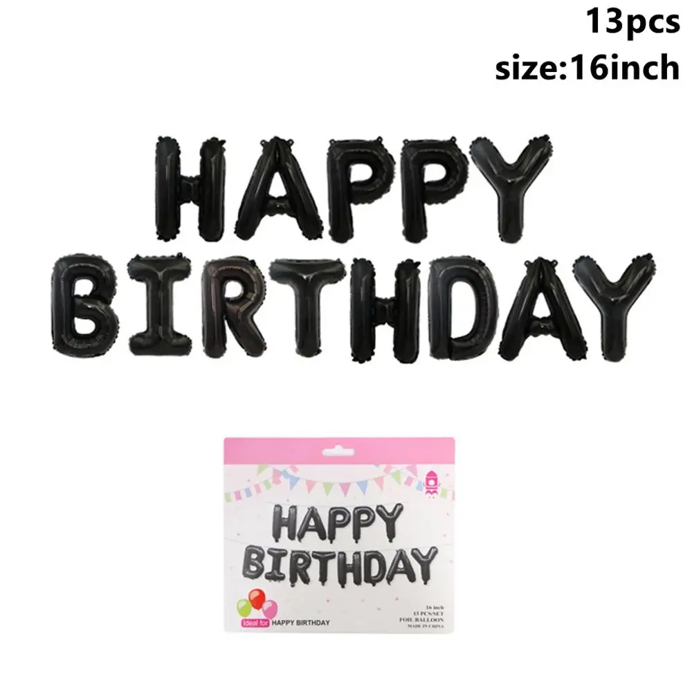 Taoup золотой черный 30 посуда для вечеринки в честь Дня Рождения Чашки тарелки полотенца покрытие стола счастливый 30 день рождения Декор взрослых родителей DIY - Цвет: Black Birthday Balon