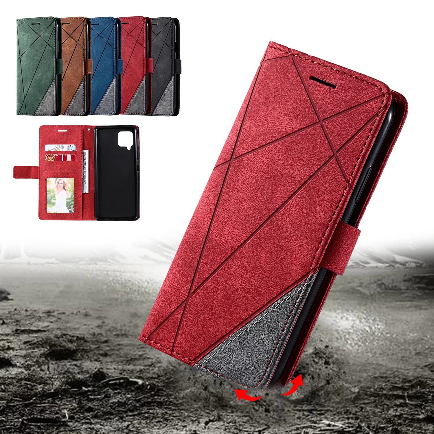 Leather Flip Case For Samsung Galaxy Note 20 8 9 10 Pro S22 Ultra S21 Plus S20FE S10 S9 S8 S7 Edge A12 A13 5G Mobile Phone Cover samsung cute phone cover