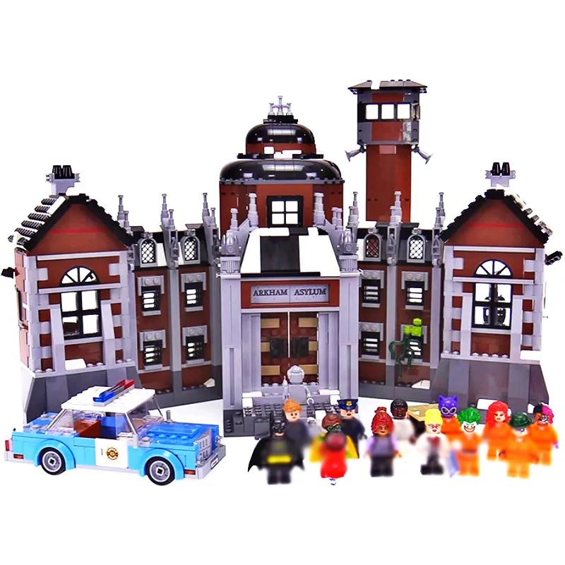 07055 строительные блоки из фильма Бэтмен The Arkham asyll Madhouse, 1703 шт., совместимые с 70912 кирпичами, рождественские подарки постоянного тока