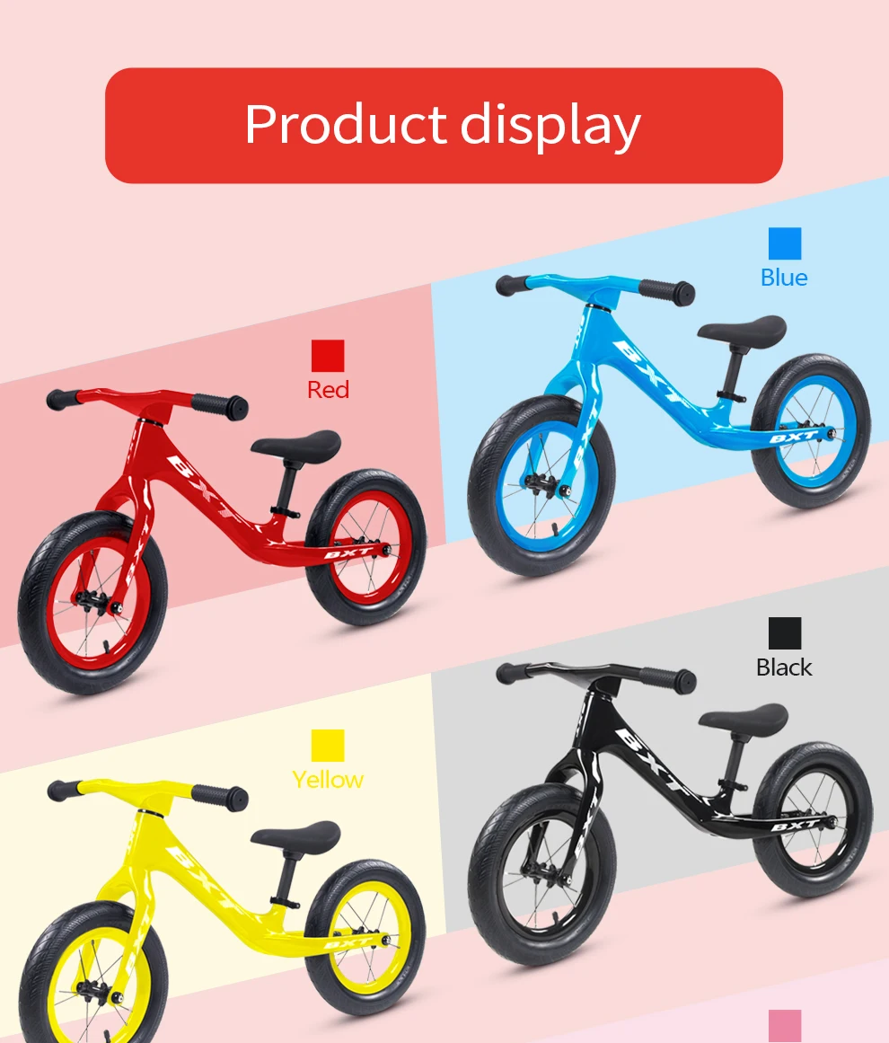 crianças bicicleta de carbono equilíbrio para 2