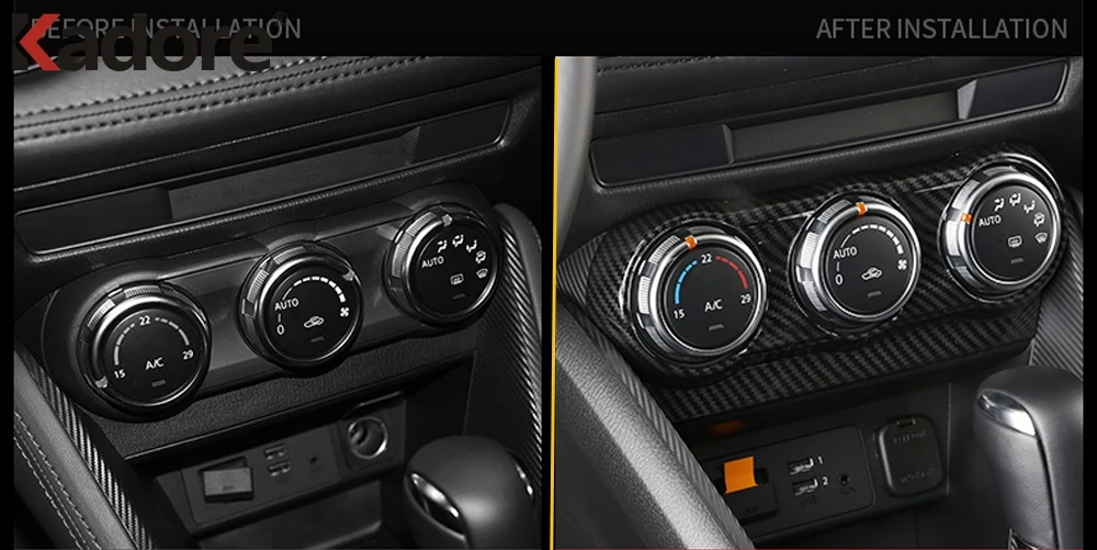 Для Mazda CX3 CX 3 2020 2017 2016 2015 переключатель регулировки кондиционера из углеродного