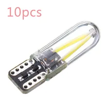 

10pcs T10 LED Car Bulb COB Car Glass Light Bulb Automobiles width light /License Plate Light Side Marker Light 6000K DC 12V-24V
