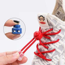 

Round Lock laces Sneakers Elastic Shoelaces without ties Kids Adult Quick Shoe laces Rubber Bands lazy Shoeace Shoes accessories