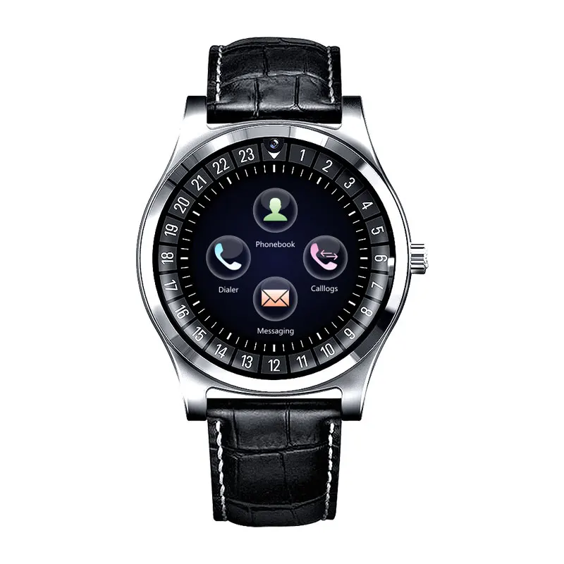 Smart Watch Men Clock Pedometer Bluetooth With 2G GSM Micro SIM TF Card Call Camera Smartwatch inteligente Health Watch Android - Цвет: Silver