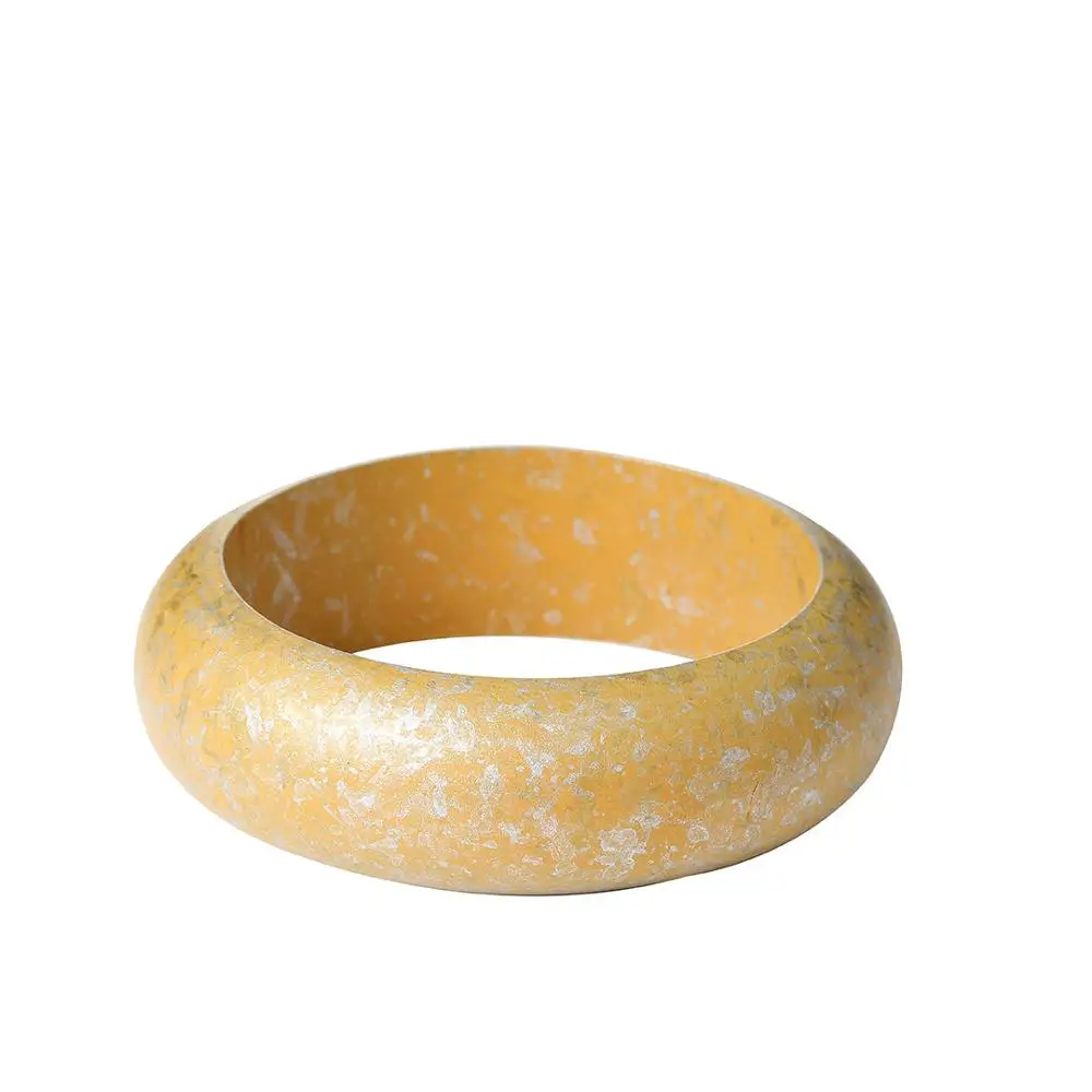 YULUCH дизайн, круглая натуральная деревянная винтажная имитация ржавчины Большие Браслеты Этнические африканские индийские ювелирные изделия браслеты - Окраска металла: Gold