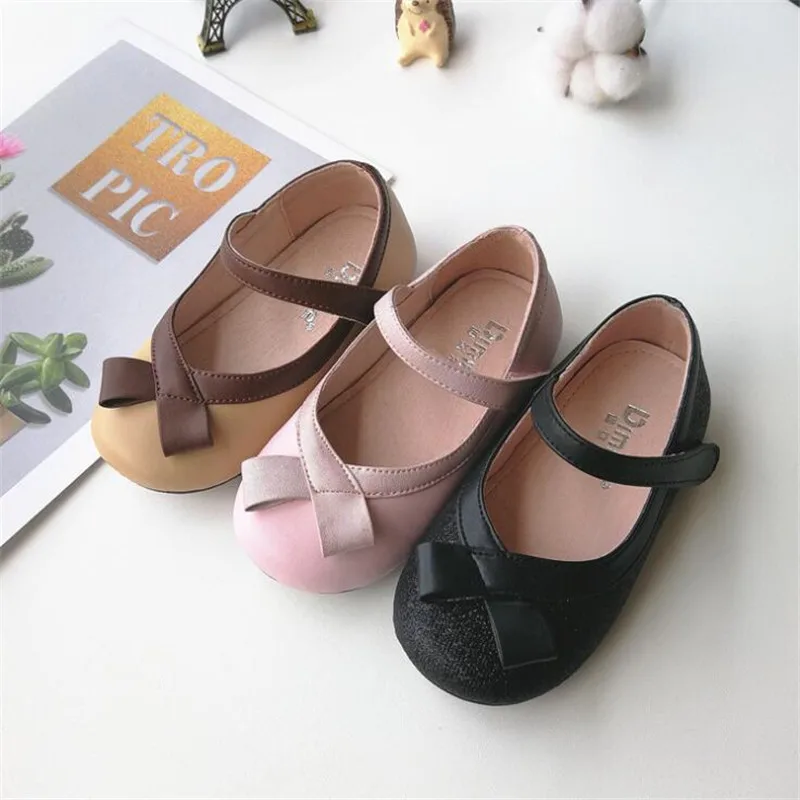 autumn children's shoes high quality girls princess single shoes baby toddler shoes soft bottom girls leather shoes