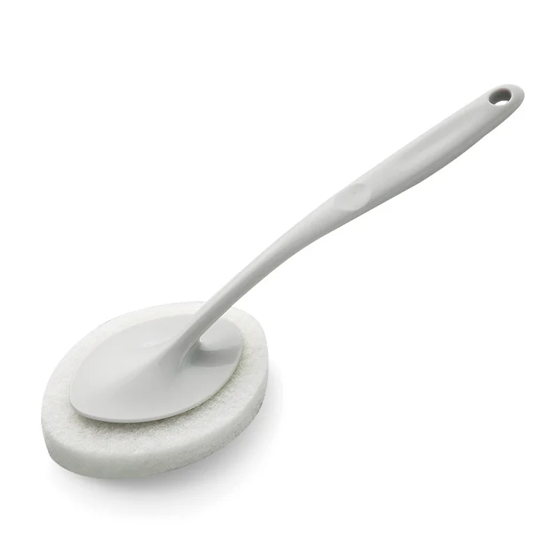 Щетка с длинной ручкой, ластик, волшебная губка, сделай сам, Чистящая губка для мытья посуды, кухни, туалета, ванной комнаты, инструмент для мытья, аксессуар - Цвет: Светло-серый