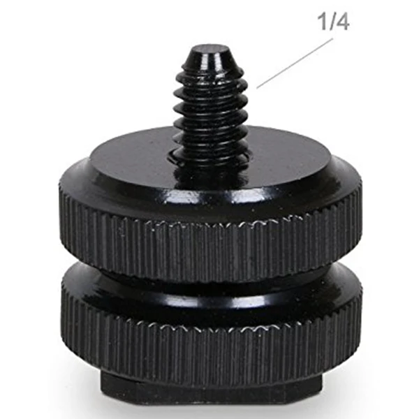 

Shoe Screw Mount Adapter "2 Pack" Hot Shoe IC Recorder Concatenable Yes 1/4 Screw Camera Shoe Adapter DSLR Tripod Screw Adapter