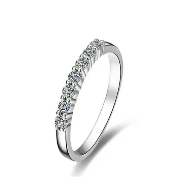 

LESF Classic Halo Ring 925 Solid Silver Round Cut Austrian Priority Zircon Engagement Wedding Rings Women Gift