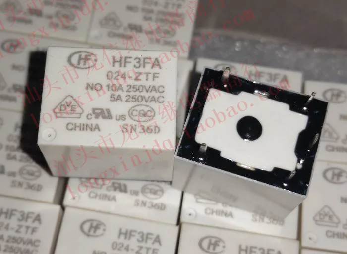 Белый 5-контактный разъем реле HF3Fa024-ZTF/ZTF(335) T73-1C-24V