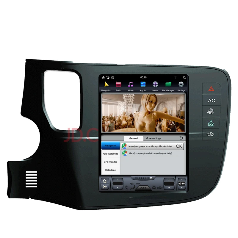 NAVITOPIA 10,4 дюймов 4G+ 64GB Tesla стиль вертикальный экран Android 8,1 Автомобильная dvd-навигационная система для Mitsubishi Outlander 2013