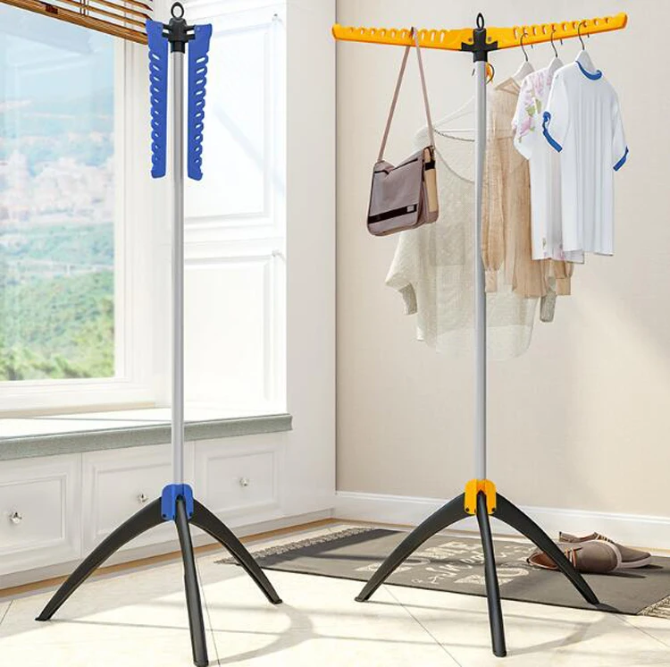

Floor folding baby clothes rack coat rack balcony standing drying rack for children towel baby diaper rack