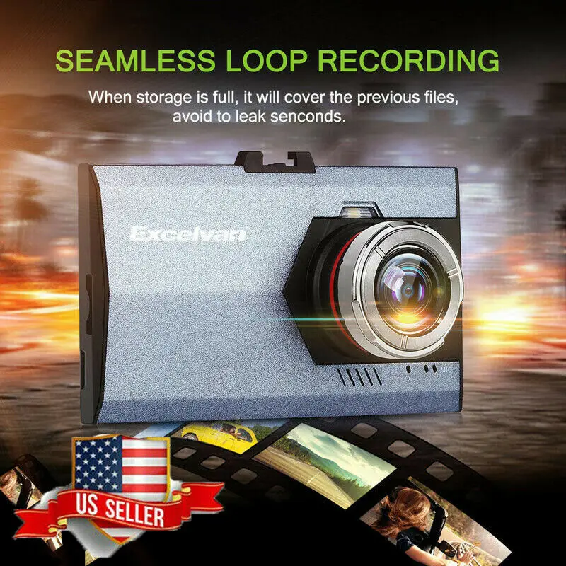 

2019 Newest Fashion 1080P 3" Vehicle Car Dashboard DVR Camera Video Recorder Dash Cam G-Sensor