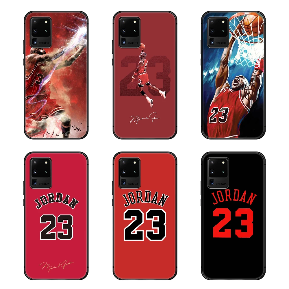 Composición Peatonal Empuje Michael Jordan funda de teléfono de baloncesto para Samsung Galaxy S 6, 7, 8,  9, 10, e, 20 Edge, Uitra Note 8, 9, 10 Plus, carcasa negra|Fundas  antigolpes para teléfono| - AliExpress