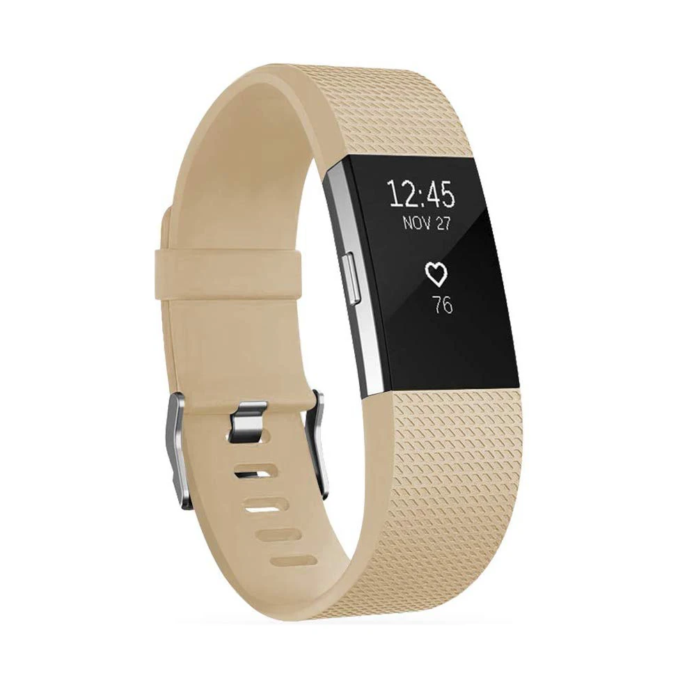 Khaki BOX-W для Fitbit Charge 2 полосы, дышащие силиконовые сменные спортивные полосы для Fitbit Charge 2 Smartwatch фитнес - Цвет: Khaki