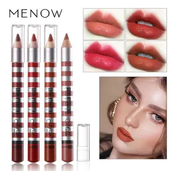

4 Colors Lip Pencils Matte Lipliner Waterproof Smooth Colorful Silk Nude Pumpkin Lipstick Pen Long Lasting Pigments Lip Makeup