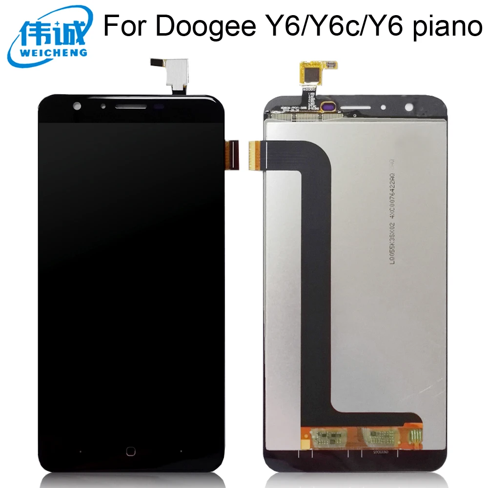 Skup WEICEHNG do DOOGEE Y6 wyświetlacz LCD + ekran dotykowy szkło montaż panelu naprawa części + narzędzia do y6c Y6 Piano LCD Panel szklany