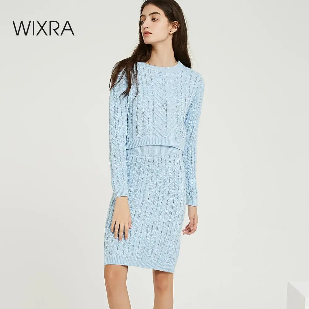 WIXRA витер женский 2019 осень зима высокий ворот кэжуал свободный вязанный пуловер джемпер