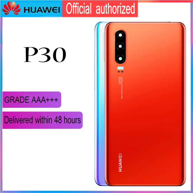 Задний корпус Замена для HUAWEI P30 задняя крышка батарея стекло с объективом камеры клейкая наклейка