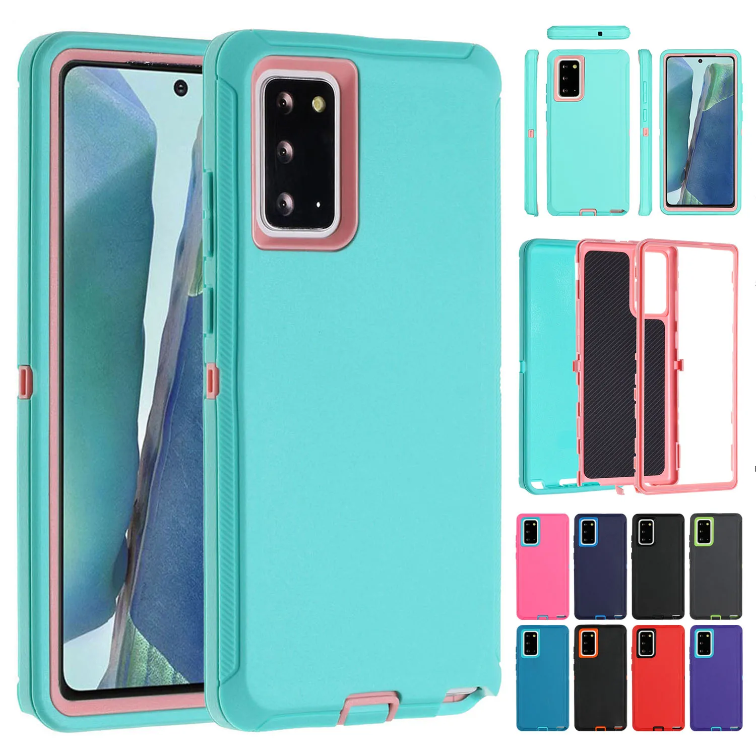 

Pbone Case For Samsung Galaxy S21 Ultra S21 Plus S20+ S20 Samsung Note 20 Ultra Shockproof Hybrid ]Heavy Duty Protective Cover