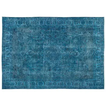 

Handmade Turquoise Vintage Overdyed Turkish Area Rug 206x297 Cm-6'9''X9'9''