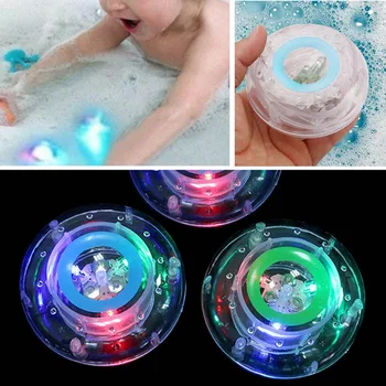 

Funny Bathing Waterproof In Tub Glowing Ball baby Bath Waterproof Light Colorful Bathroom LED Light Kids Gifts