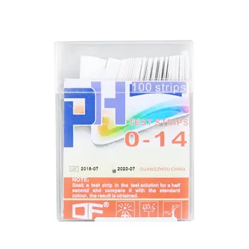 

100 Strips 0-14 PH 4 Color Test Paper Alkaline Acid Indicator Meter Roll For Water Urine Saliva Soil Litmus Testing Measuring
