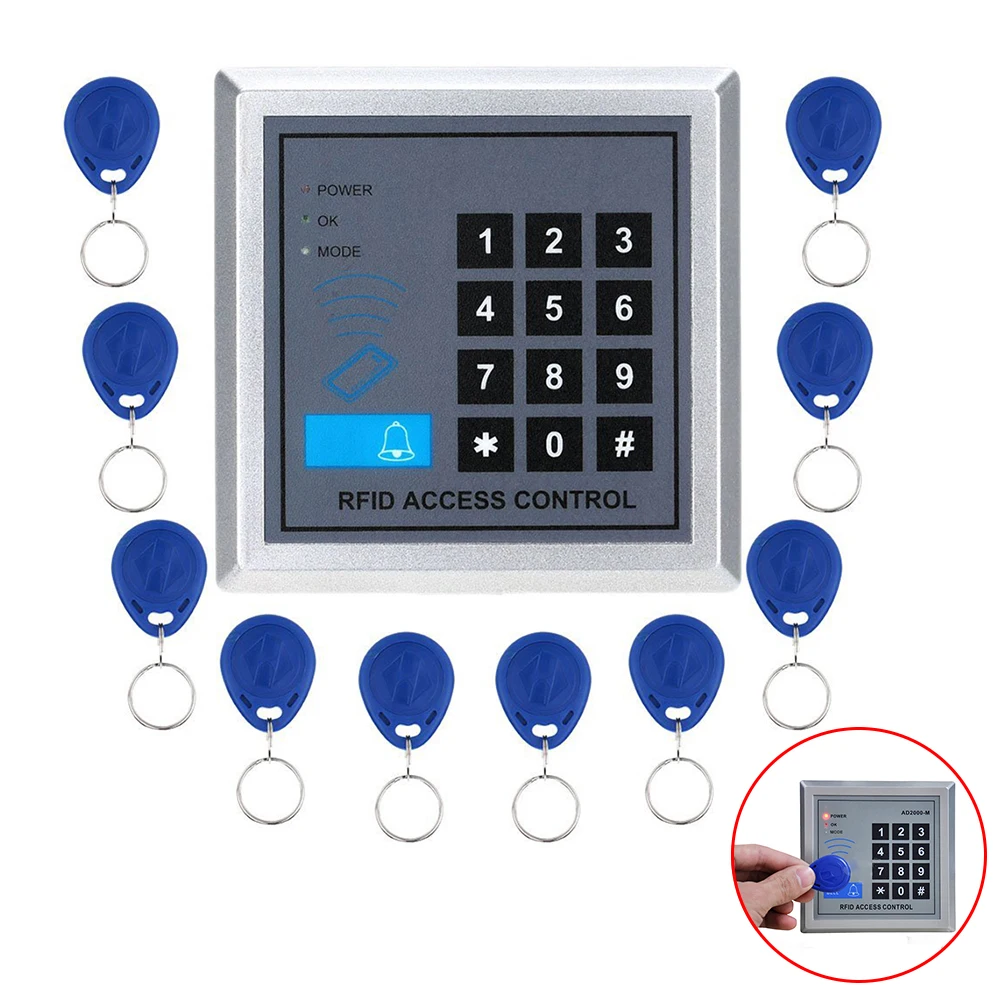 Безопасность RFID Бесконтактный входной замок система контроля доступа 10 ключей