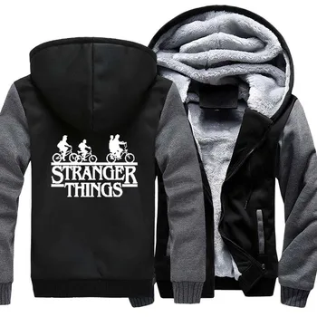 

Men's Sportswear Hoodies Winter Fleece Sweatshirts Men Print Stranger Things Fashion Hoody Tracksuit Harajuku Hoodie