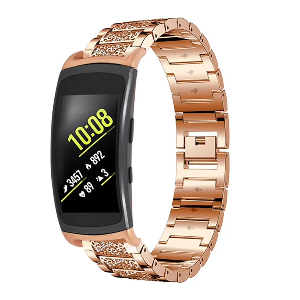 Сменный Браслет ремешок для часов samsung gear Fit 2/Fit2 Pro умные часы из нержавеющей стали