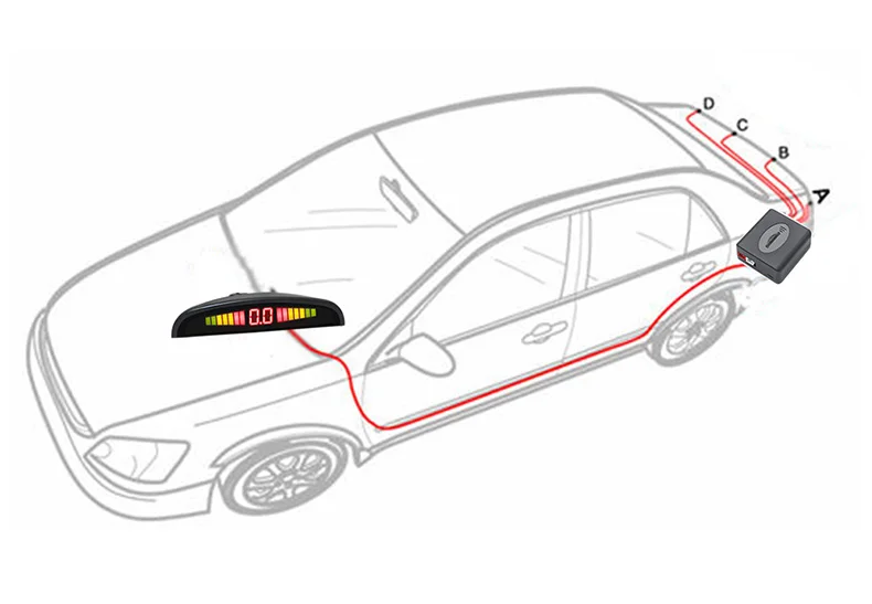 Парковочные датчики для автомобиля, парковочные датчики, 4 датчика, парковочный радар, задний Партроник