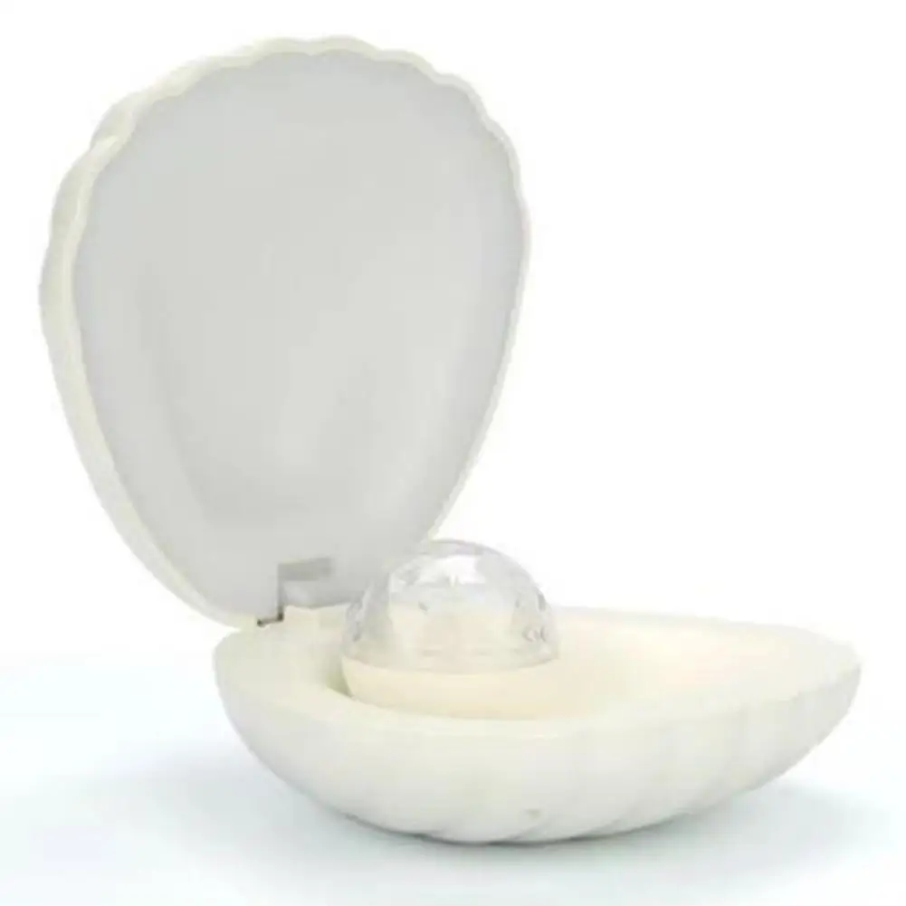 white Studyset в виде ракушки проекционная лампа бытовой красочный окружающий светильник ing USB зарядка ночной Светильник - Испускаемый цвет: white