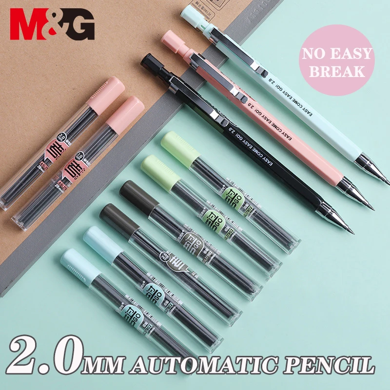 M&G 2.0mm Lead Mechanical Pencil with Eraser and Sharpener Automatic Graph Pencil Creative Modeling Student Stationery dual z axis upgrade kits for ender 3 cr10 t8 8 lead screw kits bracket aluminum profile with belt pulley printer accessories