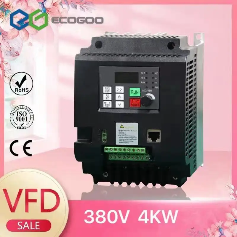 

VFD 2.2KW/4kw/5.5kw/7.5KW/11kw inverter 380V AC Frequency Inverter 3 phase input and 3 phase 380 V output