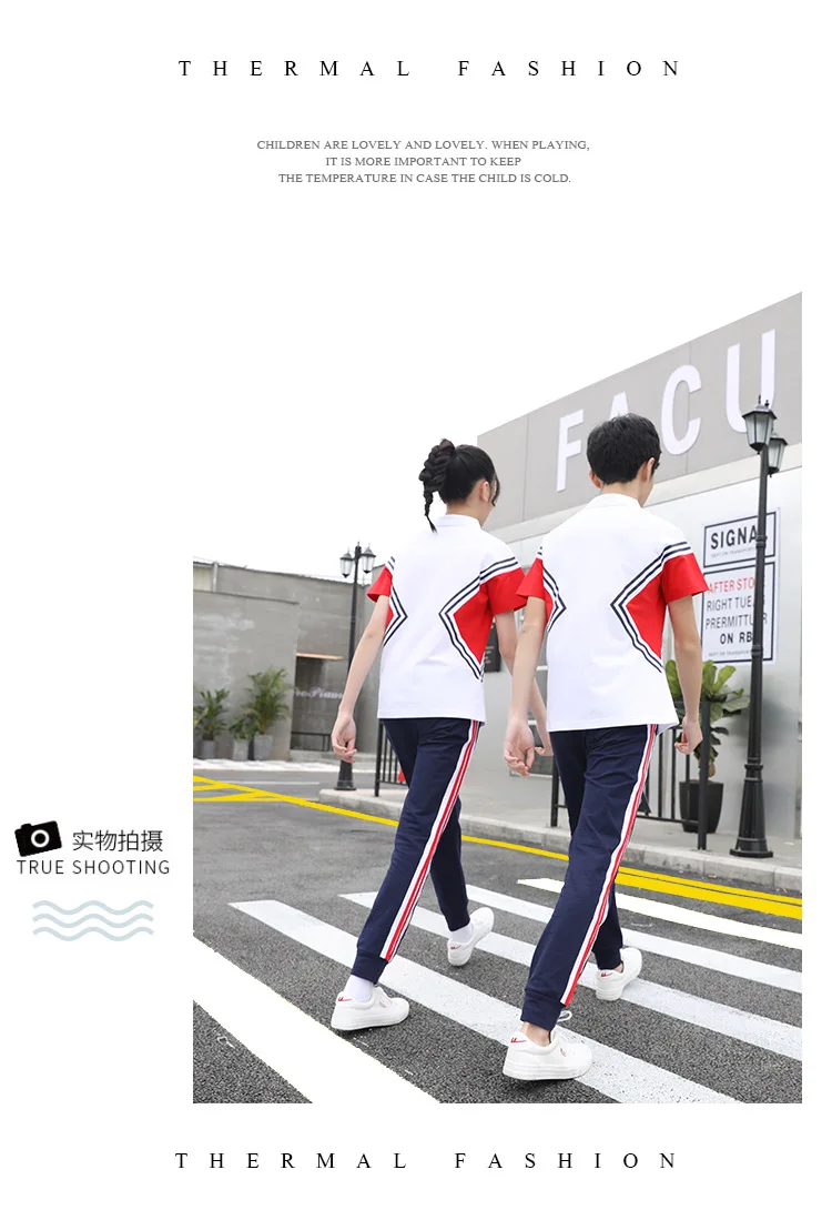 Primary School STUDENT'S School Uniform Summer Wear New Style Junior High School Games Set Kindergarten Suit Summer CHILDREN'S S