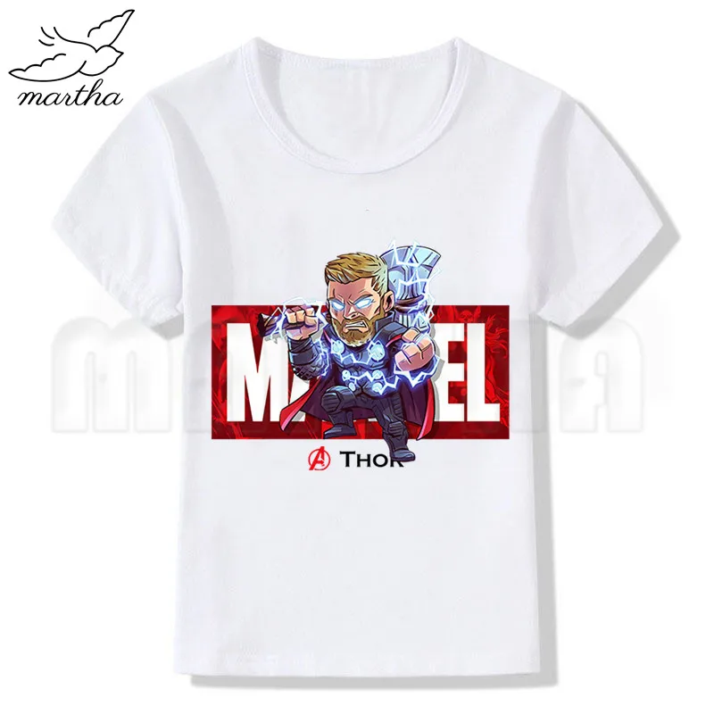 WhiteC Дети Marvel Мстители Железный человек/Капитан Америка/Человек-паук/Халк забавные белые футболки дети мультфильм Топы Детская футболка одежда для малышей - Цвет: WhiteC