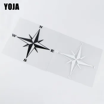 

YOJA 15.1X15CM Compass S E W N Or S O W N Windshield Stickers Decorative Car Accessories ZT4-0192