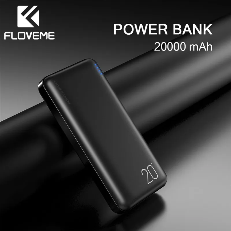 Acheter FLOVEME 20000mAh batterie externe Powerbank pour Xiao mi batterie externe chargeur Portable Double USB mi batterie pauvre batterie externe Movil