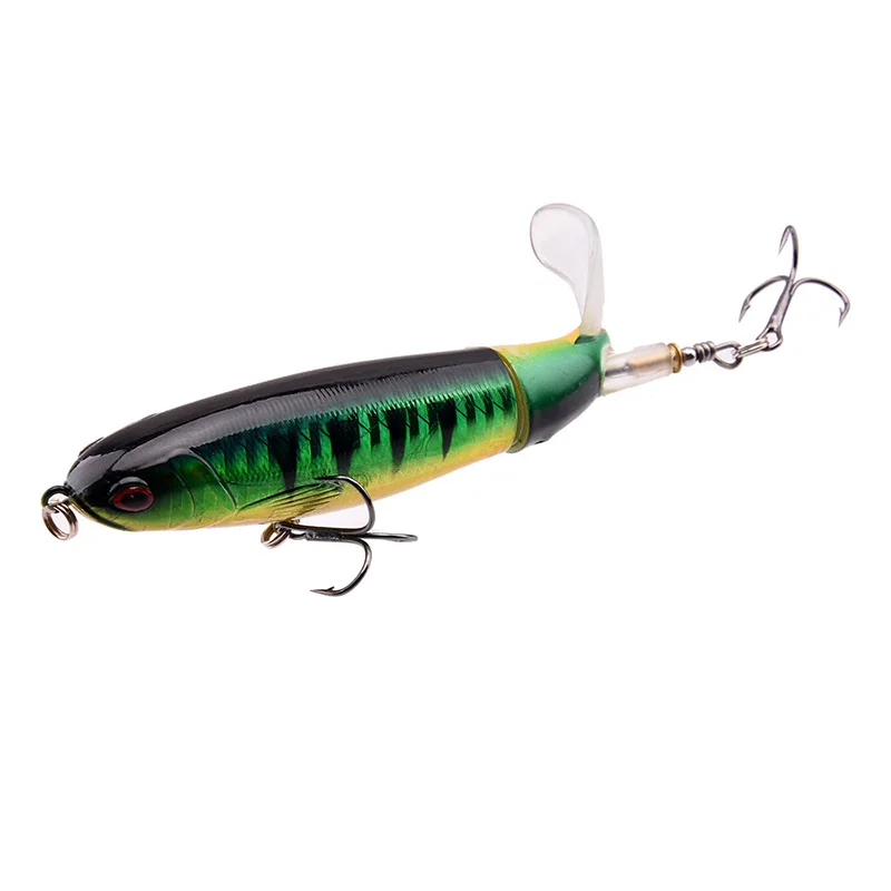ABLB- 8 шт. Whopper Plopper на высоком каблуке 11 см, 15 г плавающий Popper Рыбная приманка искусственная жесткая приманка, воблер вращающийся хвост рыболовные снасти 3D еу