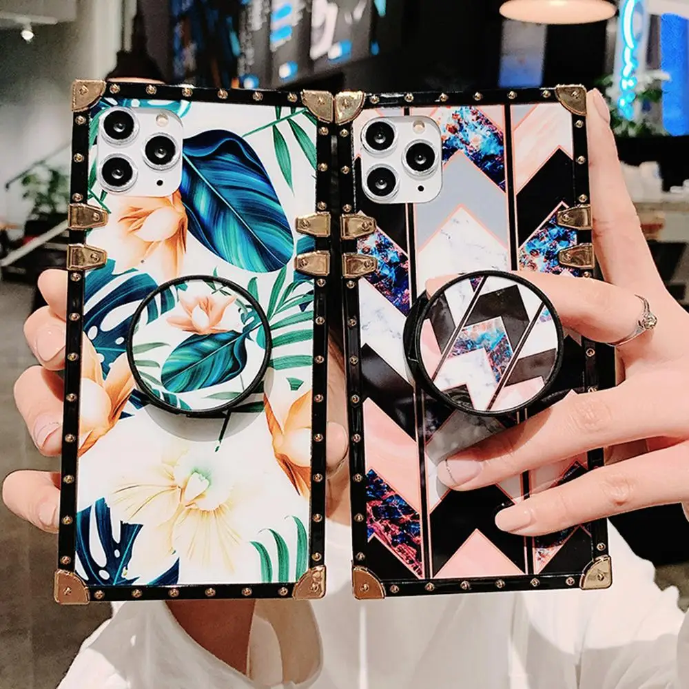Роскошный квадратный металлический силиконовый мягкий чехол для iphone 11Pro MAX XS XR 6 7