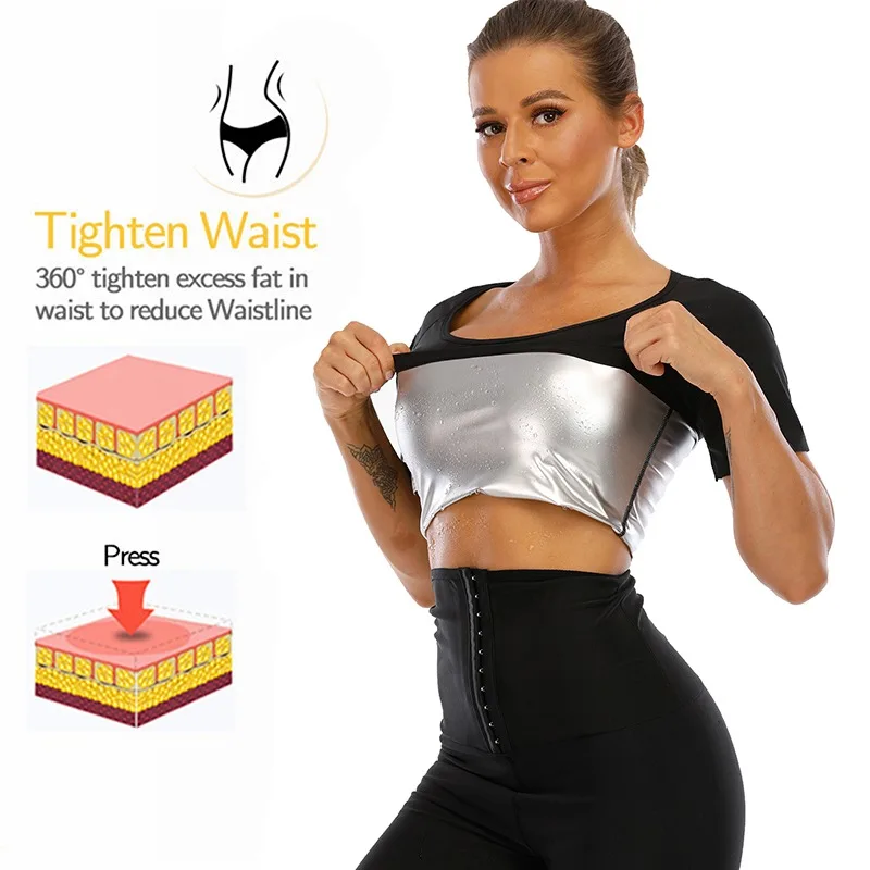 leonisa shapewear Women Sauna Shaper Tops Long Sleeve Thermo Sweat Shapewear Slimming Zipper Waist Trainer Corset Gym Fitness Hot Workout Shirt backless shapewear